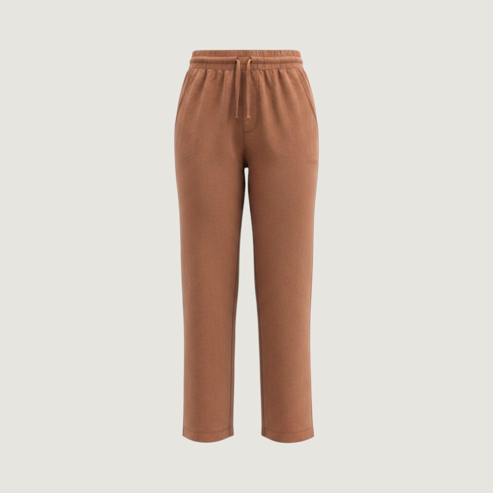 HM Rust Brown Lyocell Wide Leg Drawstring Pants Size M 0994880 5‎